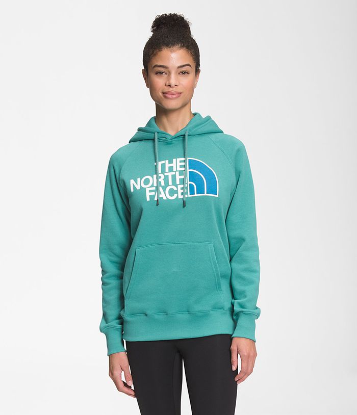The North Face Womens Hoodie Half Dome Pullover 473KXGSBJ - Green